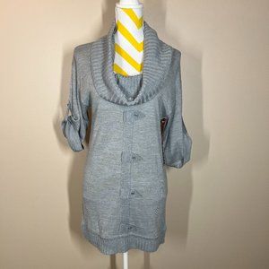 NWT Cynthia Rowley Wool Blend Cowl Neck Tunic Sweater